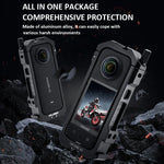 適用於 Insta360 X3 YELANGU LW-ONE X3 金屬框架延伸保護殼，LW-ONE X3