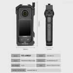 適用於 Insta360 X3 YELANGU LW-ONE X3 金屬框架延伸保護殼，LW-ONE X3