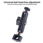 21mm 球頭汽車前座把手固定支架，含三腳架轉接器與螺絲，適用於 GoPro、Insta360、DJI 及其他運動相機，21mm 16.3 公分