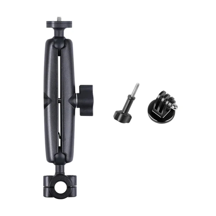 25mm球型雲台車前座把手固定支架，含三腳架轉接座與螺絲，適用GoPro、Insta360、DJI及其他運動相機，25mm 22公分