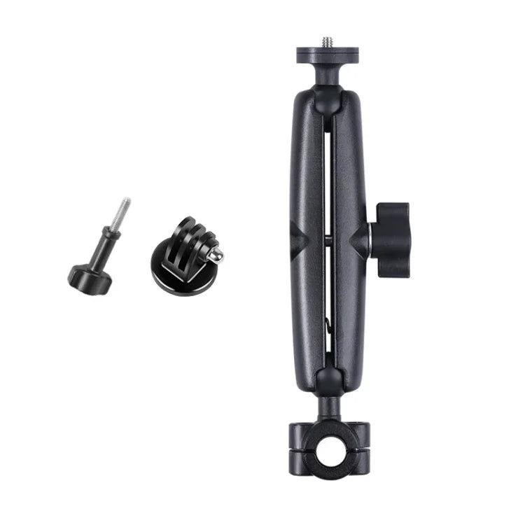 25mm球型雲台車前座把手固定支架，含三腳架轉接座與螺絲，適用GoPro、Insta360、DJI及其他運動相機，25mm 22公分