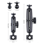 25mm球型雲台車前座把手固定支架，含三腳架轉接座與螺絲，適用GoPro、Insta360、DJI及其他運動相機，25mm 22公分