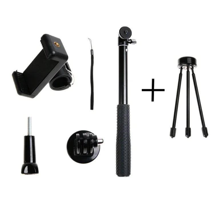 30-93cm 折疊式多功能自拍桿三腳架支架，適用於 GoPro、Insta360、DJI 及其他運動相機、手機，長度：30-93cm