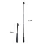 30-93cm 折疊式多功能自拍桿三腳架支架，適用於 GoPro、Insta360、DJI 及其他運動相機、手機，長度：30-93cm