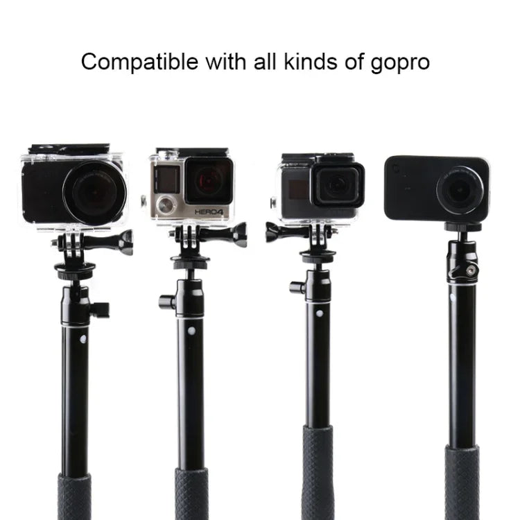 30-93cm 折疊式多功能自拍桿三腳架支架，適用於 GoPro、Insta360、DJI 及其他運動相機、手機，長度：30-93cm