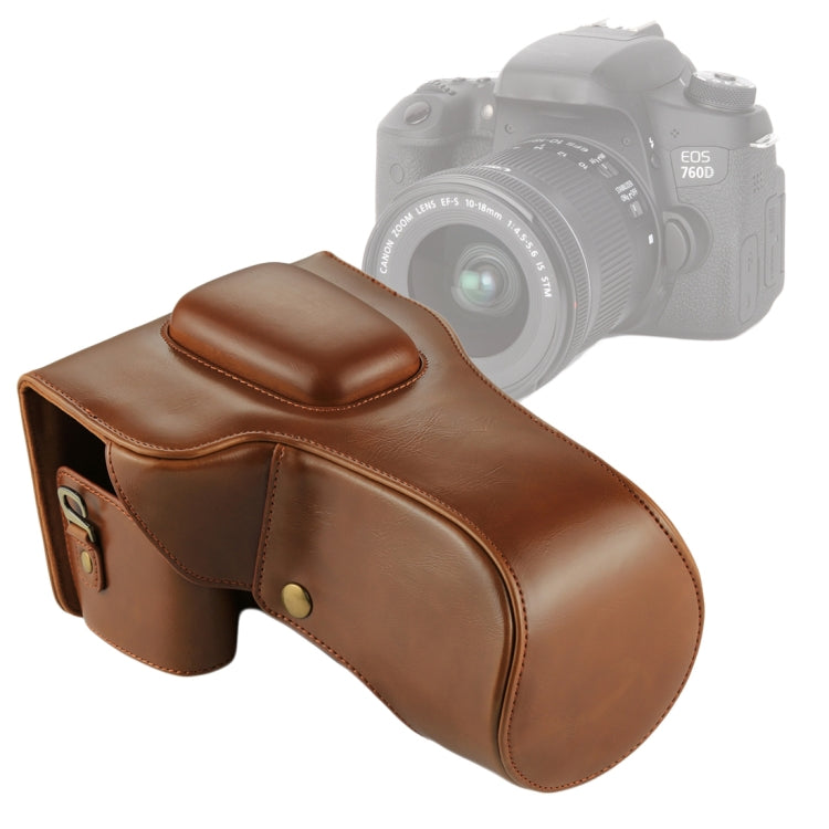 全身相機PU皮革保護套，適用於Canon EOS 760D / 750D（18-135mm鏡頭），適用於EOS 760D