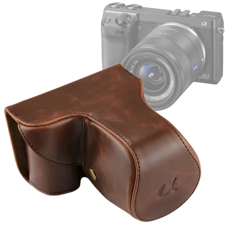 全身相機 PU 皮革保護套包，帶背帶，適用於 Sony NEX 7 / F3（18-55mm 鏡頭），適用於 Sony NEX 7 / F3，適用於 Sony NEX 7
