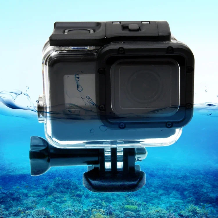 GoPro HERO6 /5 30米防水保護殼 + 帶扣空心背蓋 基本支架與螺絲，無需拆卸鏡頭(GP413)，保護殼+背蓋