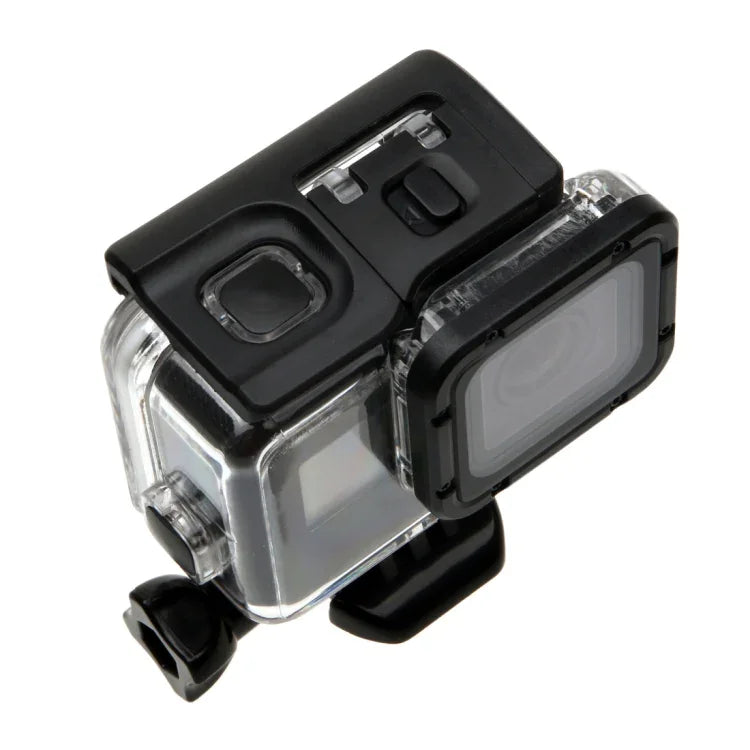 GoPro HERO6 /5 30米防水保護殼 + 帶扣空心背蓋 基本支架與螺絲，無需拆卸鏡頭(GP413)，保護殼+背蓋