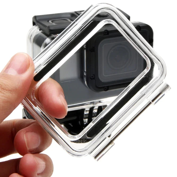 GoPro HERO6 /5 30米防水保護殼 + 帶扣空心背蓋 基本支架與螺絲，無需拆卸鏡頭(GP413)，保護殼+背蓋