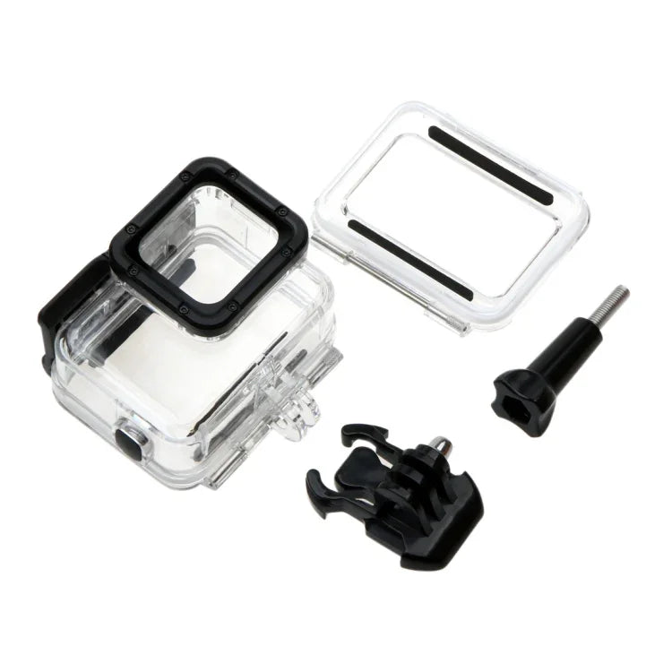GoPro HERO6 /5 30米防水保護殼 + 帶扣空心背蓋 基本支架與螺絲，無需拆卸鏡頭(GP413)，保護殼+背蓋