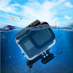 GoPro HERO6 /5 30米防水保護殼 + 帶扣空心背蓋 基本支架與螺絲，無需拆卸鏡頭(GP413)，保護殼+背蓋