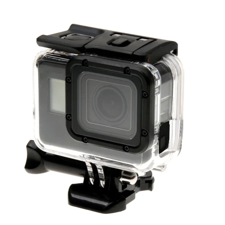 適用於 GoPro HERO6 /5 骨架保護殼 + 帶扣空心背蓋 基本支架與螺絲，無需拆卸鏡頭，空心背蓋