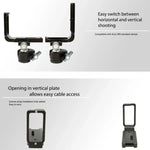 FITTEST FLN-D850 垂直拍攝快拆 L 形板支架底座，適用於 Nikon D850，Nikon D850