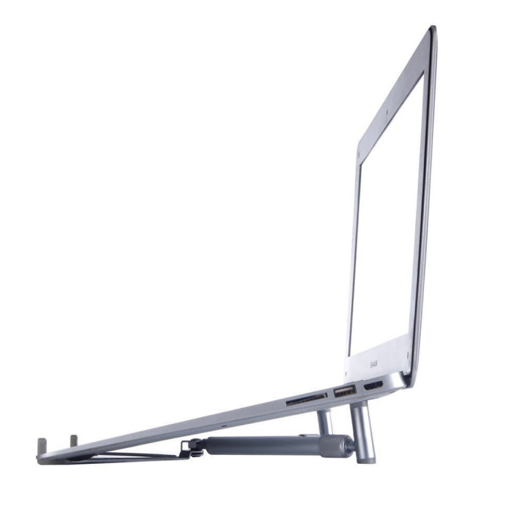 通用鋁合金散熱支架，可折疊高度延伸，適用於 12-17 吋 PC iPad 筆記型電腦