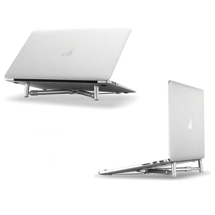 通用鋁合金散熱支架，可折疊高度延伸，適用於 12-17 吋 PC iPad 筆記型電腦