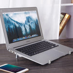 通用鋁合金散熱支架，可折疊高度延伸，適用於 12-17 吋 PC iPad 筆記型電腦