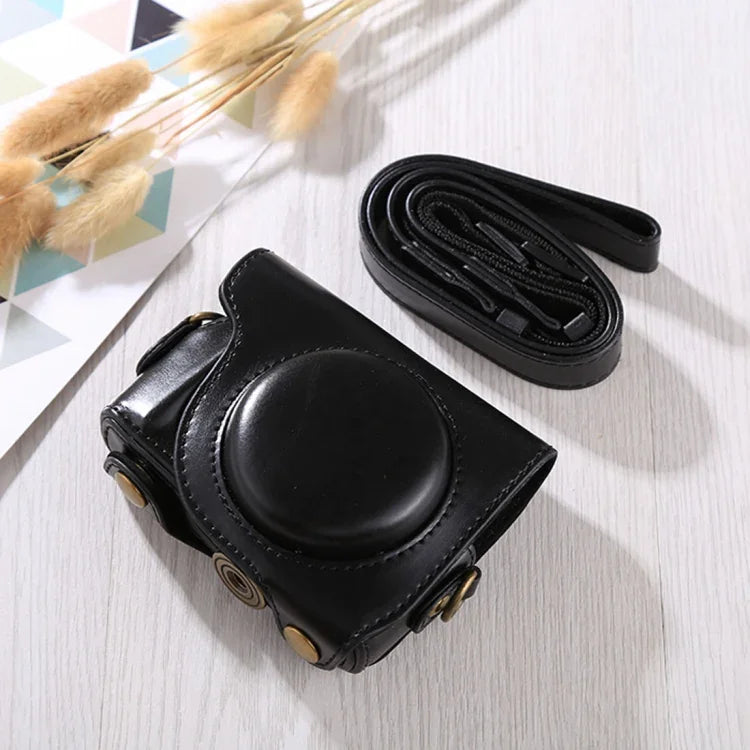 全身相機 PU 皮革保護套包，帶背帶，適用於 Canon G9X / G9X II，適用於 G9X