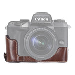 1/4 吋螺紋 PU 皮革相機半套底座，適用 Canon EOS M5，適用 Canon M5