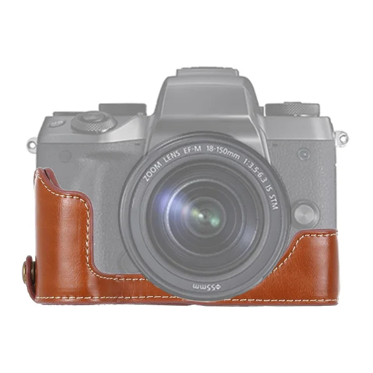 1/4 吋螺紋 PU 皮革相機半套底座，適用 Canon EOS M5，適用 Canon M5