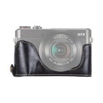 1/4 吋螺紋 PU 皮革相機半套底座，適用於 Canon G7 X Mark II，適用於 Canon G7X2