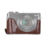 1/4 吋螺紋 PU 皮革相機半套底座，適用於 Canon G7 X Mark II，適用於 Canon G7X2