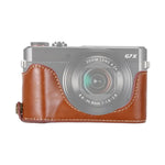 1/4 吋螺紋 PU 皮革相機半套底座，適用於 Canon G7 X Mark II，適用於 Canon G7X2