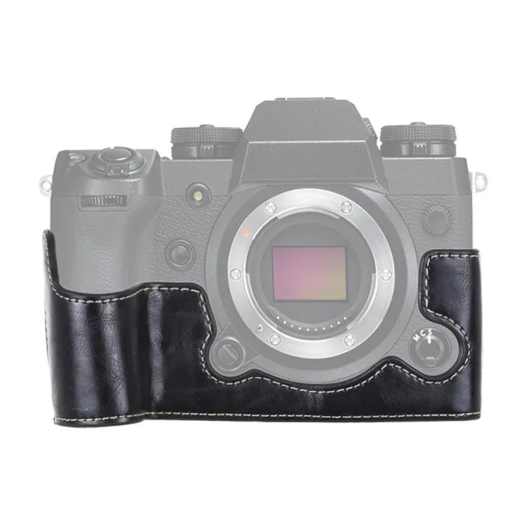 1/4 吋螺紋 PU 皮革相機半套底座，適用於 FUJIFILM X-H1，適用於 FUJIFILM X-H1，適用於 FUJIFILM XH1