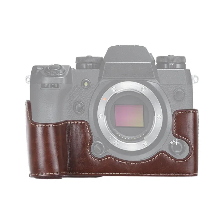 1/4 吋螺紋 PU 皮革相機半套底座，適用於 FUJIFILM X-H1，適用於 FUJIFILM X-H1，適用於 FUJIFILM XH1