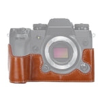 1/4 吋螺紋 PU 皮革相機半套底座，適用於 FUJIFILM X-H1，適用於 FUJIFILM X-H1，適用於 FUJIFILM XH1