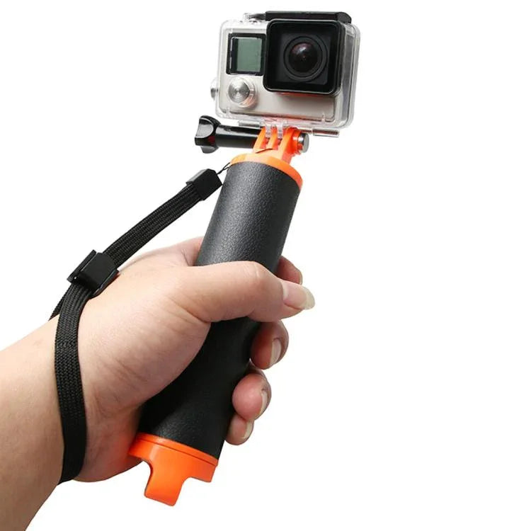 浮動手柄握把附三腳架支架與可調防丟掛繩，適用 GoPro、Insta360、DJI 及其他運動相機，三腳架支架