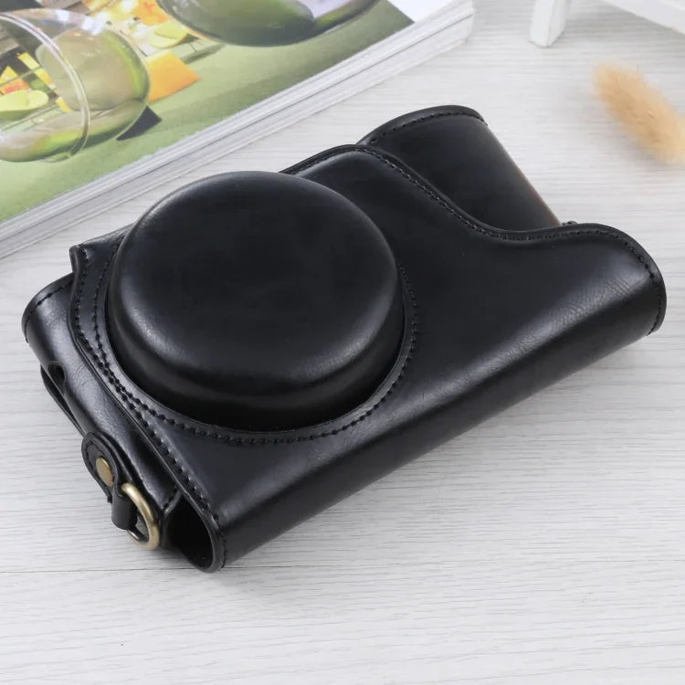 全身 PU 皮革相機包，附背帶，適用於 Samsung Galaxy Camera EK-GC100 / EK-GC110 / EK-GC200，Samsung Galaxy Camera EK-GC200 / EK-GC100 專用