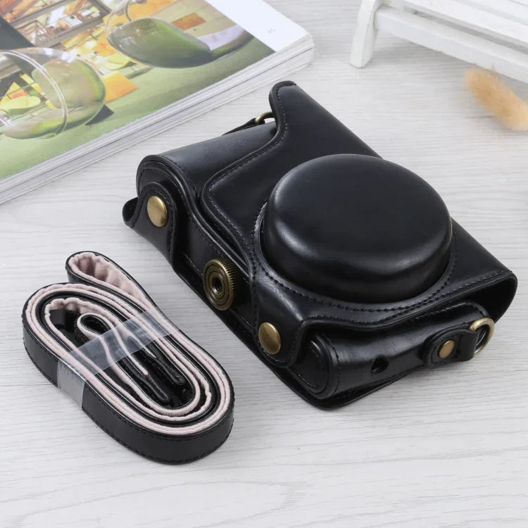 全身 PU 皮革相機包，附背帶，適用於 Samsung Galaxy Camera EK-GC100 / EK-GC110 / EK-GC200，Samsung Galaxy Camera EK-GC200 / EK-GC100 專用