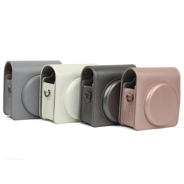 珍珠光澤 PU 皮革相機包，適用於 FUJIFILM Instax SQUARE SQ6 相機，附可調節肩帶，SQ6