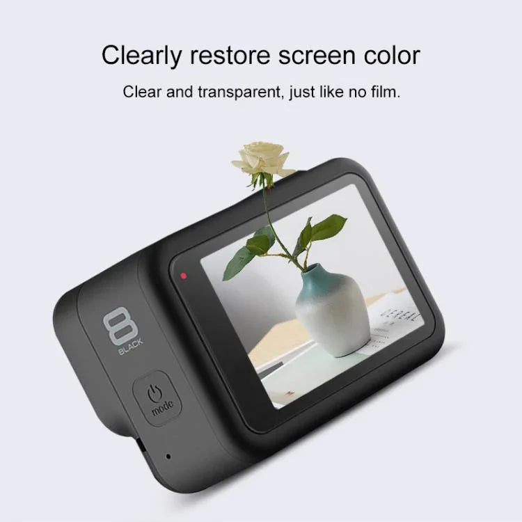適用 GoPro HERO8 Black 相機鏡頭高清保護膜 + LCD 顯示屏高清保護貼