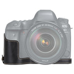 1/4 吋螺紋 PU 皮革相機半套底座，適用於 Canon EOS 6D / 6D Mark II，適用於 Canon 6D2