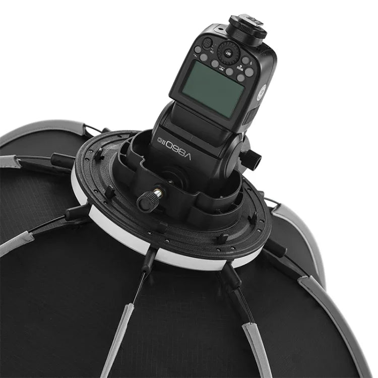 TRIOPO KS90 90公分圓頂型閃光燈八角拋物線柔光箱擴散器，附支架手把，適用於閃光燈，KS90