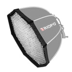 TRIOPO S120 直徑 120 公分蜂巢格柵八角形柔光箱反射擴散器，適用於工作室 Speedlite 閃光燈柔光箱，直徑 120 公分