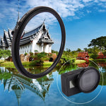 52mm 三合一圓形UV鏡頭濾鏡，附蓋，適用於GoPro HERO7 Black/6/5，52mm UV鏡