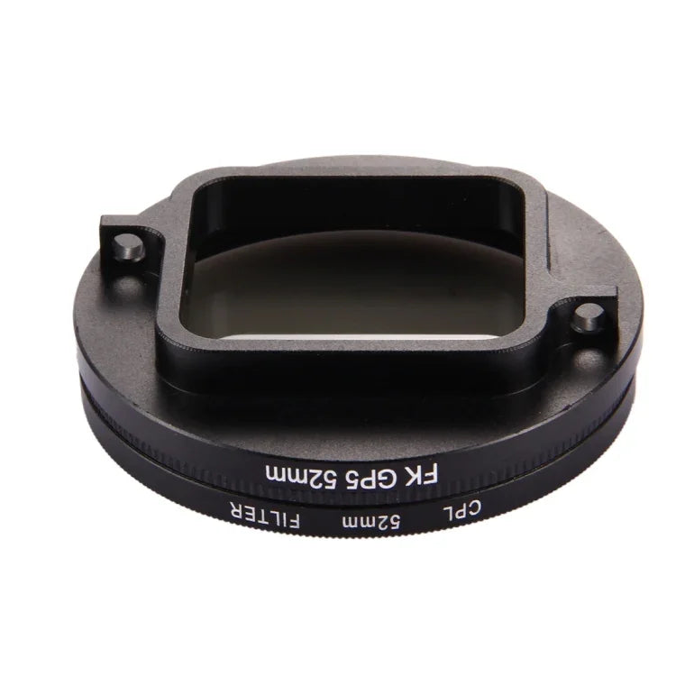 52mm 3合1 圓形 CPL 偏光鏡濾鏡，附蓋，適用於 GoPro HERO7 Black/6 /5，52mm CPL 偏光鏡