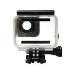 適用於 GoPro HERO6 /5 防水外殼保護套 + 帶扣空心背蓋 基本支架與螺絲，防水外殼