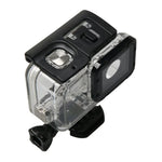 適用於 GoPro HERO6 /5 防水外殼保護套 + 帶扣空心背蓋 基本支架與螺絲，防水外殼