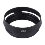 49mm 金屬通風鏡頭遮光罩，適用於 Fujifilm X100，LA-49 X100（黑色）、LA-49 X100（銀色）