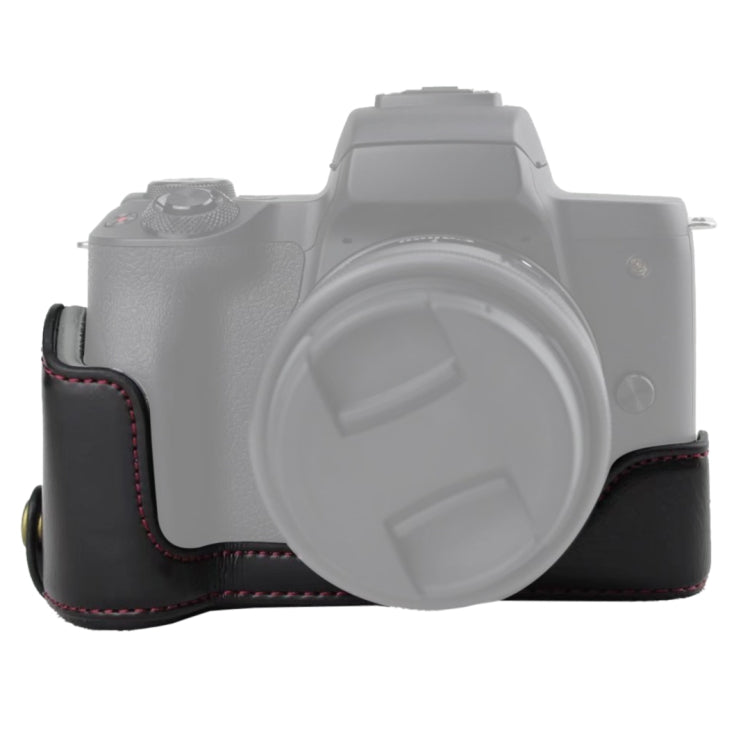 1/4 inch Thread PU Leather Camera Half Case Base for Canon EOS M50 / M50 Mark II, For Canon EOS M50