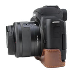 1/4英吋螺紋PU皮革相機半套底座，適用於Canon EOS M50 / M50 Mark II，適用於Canon EOS M50