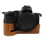 1/4英吋螺紋PU皮革相機半套底座，適用於Nikon Z50，適用於Nikon Z50
