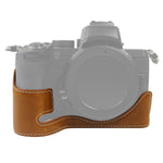 1/4英吋螺紋PU皮革相機半套底座，適用於Nikon Z50，適用於Nikon Z50