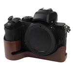 1/4英吋螺紋PU皮革相機半套底座，適用於Nikon Z50，適用於Nikon Z50