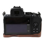 1/4英吋螺紋PU皮革相機半套底座，適用於Nikon Z50，適用於Nikon Z50