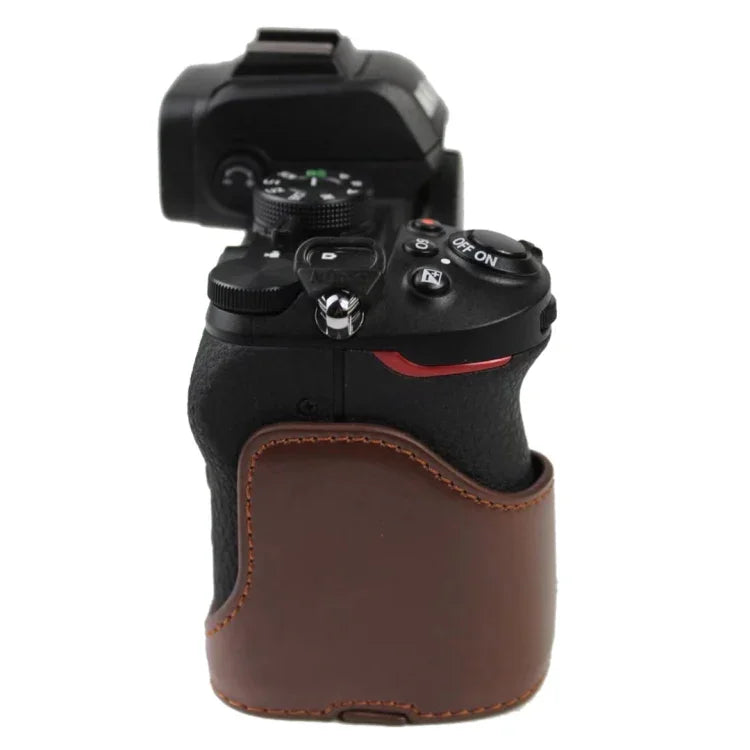 1/4英吋螺紋PU皮革相機半套底座，適用於Nikon Z50，適用於Nikon Z50